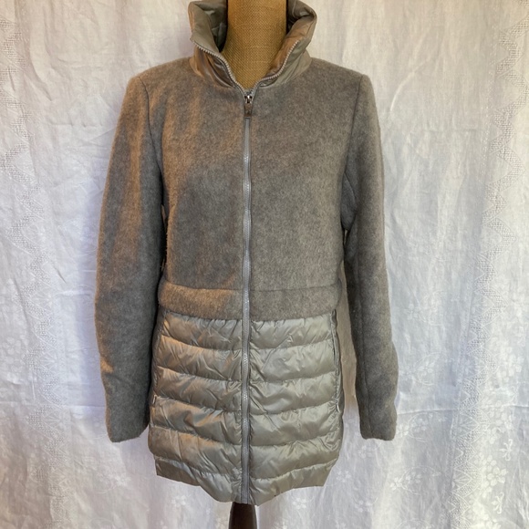 Renuar Women's coat, Grey fleece and down, medium. - Picture 1 of 10